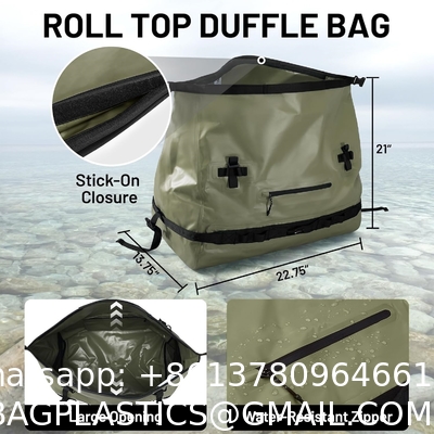 Large Waterproof Duffel Bag Rolltop Dry Backpack Duffle Bags For Kayaking, Rafting, Boating, Swimming, Camping, Travel, Gym, Beach, 60L/80L