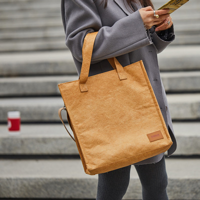 sustainable recycled shopper tote Tyvek Paper Tote Bags Custom Eco-Friendly Simple Vintage Reusable Tyvek Paper Tote Bag Dupont Tyvek Shopping Bag