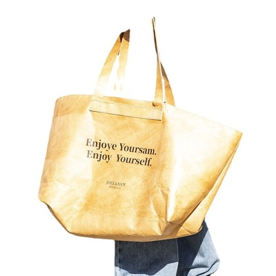 Tyvek And Kraft Paper Tote Bag, Large Size With Long Strap, Washable Eco Friendly Bag For Home, Office, Travel Tote Bag Women’s Kraft Paper Work Handbags Purses with Top Handle
