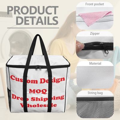 Thermal Cooler Insulated Bag, Shopping Cooler Bag Fabrics Print On Demand Custom Dirty Clothes Basket Large Laundry Basket Durable Dirty Clothes Storage Laundry Bin