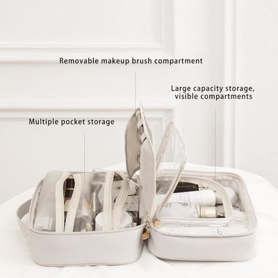 Travel Toiletry Bag for Women, Makeup Bag& Cases, Waterproof Makeup Organizer, Large Capacity Outdoor Travel Toiletries And Cosmetics Bag Three Piece Set Customization Convenient Storage Bag