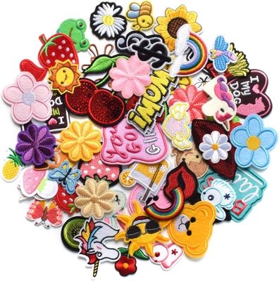 Embroidery Letters Patches Route 66 Sew Iron On Applique Black White Embroidered Patch Badges For DIY Bag Jeans Hat T Shirt