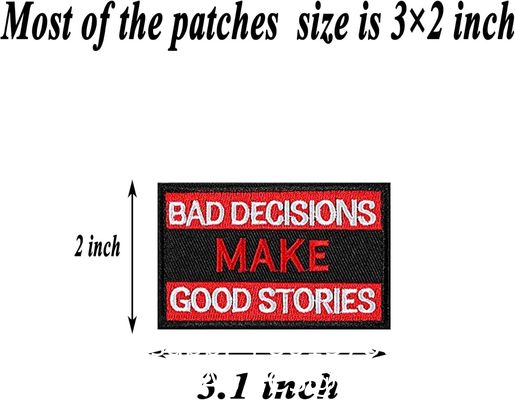Garment Accessories, Tactical Morale Patch Bundle, Full Embroidery Loop And Hook Patches Set For Caps, Bags, Backpacks, Vest, ornaments Uniforms,Tactical Gears