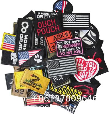Garment Accessories, Tactical Morale Patch Bundle, Full Embroidery Loop And Hook Patches Set For Caps, Bags, Backpacks, Vest, ornaments Uniforms,Tactical Gears