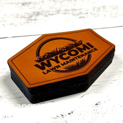 Best Supplier China Manufacturer Hot Sale Debossed Leather Logo Name Label Iron On Sew On Custom Leather Patch For Caps Hats Jeans