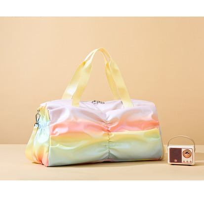 Gym Bag Sports Duffle Bag With Wet Pocket Weekender Overnight Bag With Waterproof Shoe Pouch And Air Hole For Girls Kids Women Travel Foldable Bag