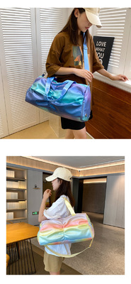 Travel Duffle Bag, Waterproof Sport Tote Gym Bag For Women Men, Overnight Weekender Carry On Bag With Wet Pocket
