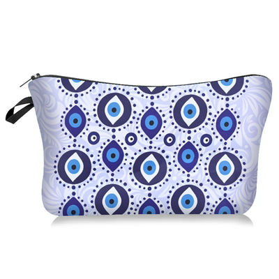 Manufacturers Wholesale Printed Devil Eye Cosmetic Bag High Quality Waterproof Portable Storage Ladies Large Capacity Clutch Bag