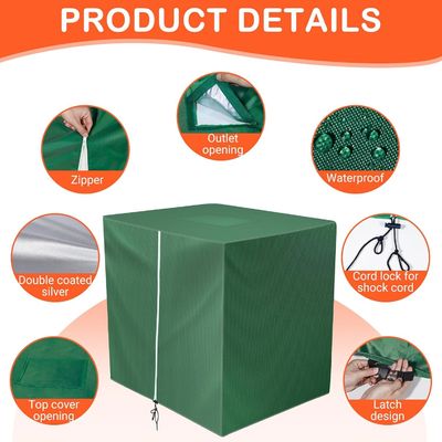 IBC Tote Cover For 1000L Outdoor 275 Gallon Rain Barrel UV Resistant Waterproof Outdoor IBC Covers Outdoor Water Tank Covers Waterproof, 275 Gallon for 420D 1000L Garden Water Tank and Rain Barrel