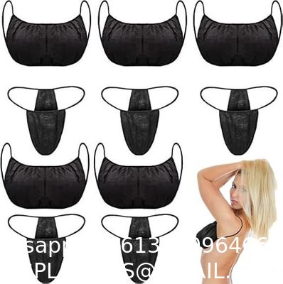 Disposable Bras and Panties Natural Disposable Bras And Panties Set Non Woven Women'S Disposable Underwear For Spa Massage Disposable Bathrobe
