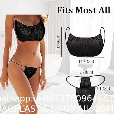 Disposable Bras and Panties Natural Disposable Bras And Panties Set Non Woven Women'S Disposable Underwear For Spa Massage Disposable Bathrobe