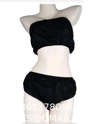 Disposable Bras and Panties Natural Disposable Bras And Panties Set Non Woven Women'S Disposable Underwear For Spa Massage Disposable Bathrobe
