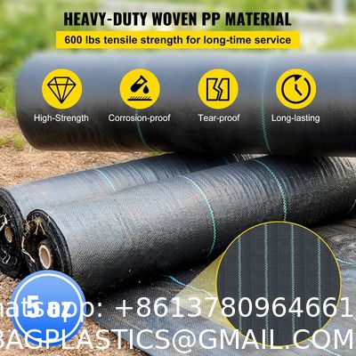 Commercial Grade Landscape Fabric, Garden Weed Barrier Fabric Heavy Duty, Geotextile Fabric Underlayment Gravel, Ground Cover Drainage Fabric, Weed Mat Cloth