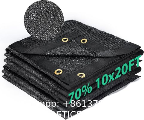 Garden 70% Shade Cloth, Resistant Sun Shade Net 10x20FT Mesh Tarp With HDPE Material And Reinforced Grommets Shade Trap For Greenhouse, Plant, Pergola, And Backyard Patio Sunshade