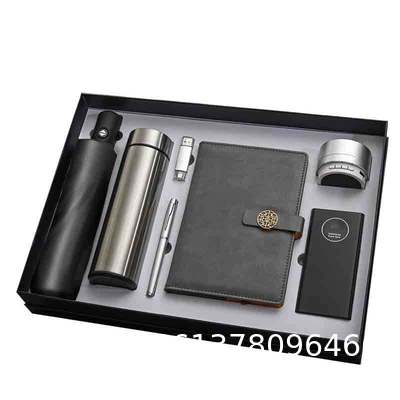 High End Gift Set Corporate Luxury Gift Promotion Items Notebook Umbrella Vacuum Flask Speaker Note Book Gift Set  Umbrella Vacuum Flask Pen USB Flash Drive Mouse Notebook Name Card Holder Bookmark