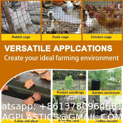 Chicken Wire Fencing, 19Gauge, Vinyl PVC Coated Mesh, Welded Wire Mesh, Perfect For Gopher Wire, Rodent Mesh, Tree Guard, Chicken Coop