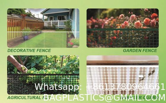 Plastic Hardware Mesh Netting, Garden Netting, Temporary Fence, Tree Guards, Safety Net For Balcony, Deck, Stair Railing, Animal Barrier, Poultry, Deer, With 50 Zip Ties