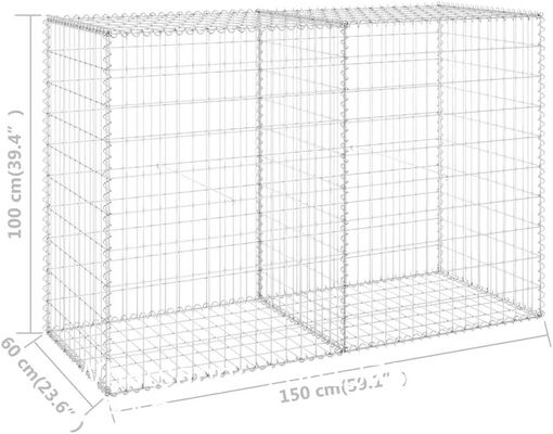 Gabion Mesh Wire Wall Panel, Galvanized Steel Gabion Wall With Covers, Garden Stone Wire Basket Fencing Gabion Mesh Wire Wall with Covers Galvanized Steel Garden Stone Wire Basket Fencing Patio