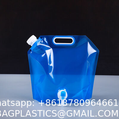 Water Storage bag Hydration Reservoir Factory 5L 10L 20L Collapsible Kangen Water Carrier Custom Logo Expandable Pouch Storage Foldable Spout Pouch With Plastic Bag