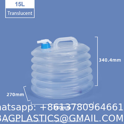 Collapsible Water Container With Spigot 2.6 Gallon, Foldable Camping Water Storage Jug Portable Water Tank Canteen For Outdoor Hiking, Fishing, Emergency