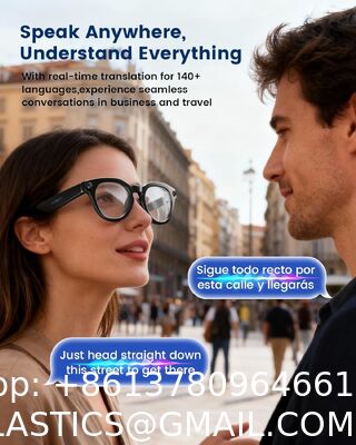 Ai Smart Glasses Bluetooth 5.4 With Translation For Men Women 160+Languages Color-Change Lens Power By Chat GPT Assistant Free App Translator Glasses Meeting,Driver,Travel