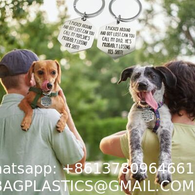 Customized Bone Shaped Enamel Dog Name Tag Funny Dog Tags,Stainless Steel Funny Pet Tag,Deeply Engraved Dog Collar Tag,Pet Cat Collar Charm Gift For Cats Owner Dog Lover