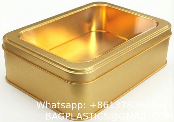 Pack Rectangular Tin Boxes With Lids, Empty Hinged Tins, Metal Storage Organizer Tins For Candy, Treats, Gifts, Favors And Crafts Multipurpose Tin Box, Valentines Day Gifting Tin Box for Gift Giving