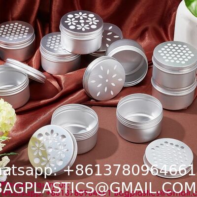 Ounce Round Empty Metal Tins With Hollow Lids Refillable Spice Containers For Aromatherapy Air Freshener Candles Travel Storage Customizable Logo Printed Tin Box For Soap/Cream Aluminum Makeup