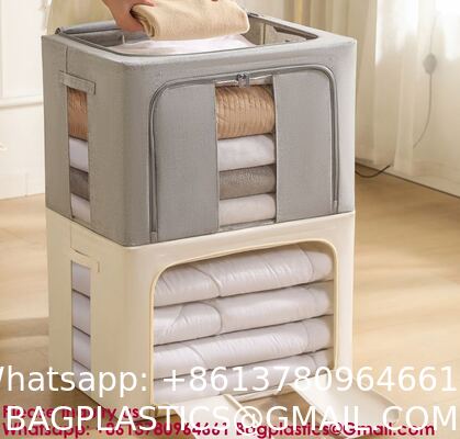 Large Storage Bags, Pack Clothes Storage Bins Foldable Closet Organizers Storage Containers With Reinforced Handle For Clothing, Blanket, Comforters, Bed Sheets, Pillows And Toys