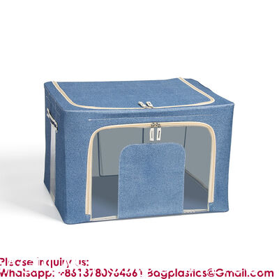 Large Storage Bags, Pack Clothes Storage Bins Foldable Closet Organizers Storage Containers With Reinforced Handle For Clothing, Blanket, Comforters, Bed Sheets, Pillows And Toys