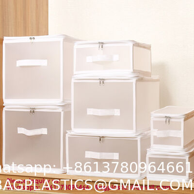 Heavy Duty Blanket Storage Bags Clothes Storage Foldable Closet Organizers Containers With Reinforced Handle For Clothing, Blanket, Comforters, Bed Sheets, Pillows And Toys