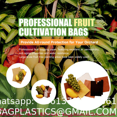 Custom Fruit Protection Bags Double-Layer Thickened Paper Bags Universal For Pear & Apple Trees Factory Wholesale Protection Bags Sunproof, Insect & Disease Resistant