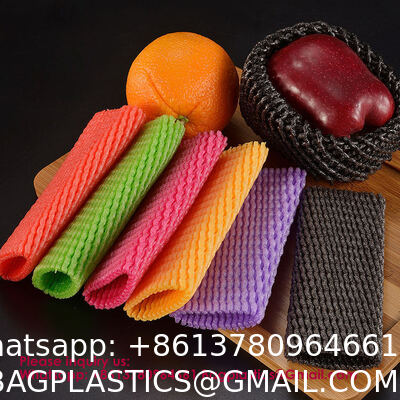 Fruit Foam Mesh Wrap Premium Quality Eco-Friendly Polyethylene Foam Fruit Nets For Fresh Produce Protective Packaging Agriculture Storage Shockproof Foam Protective Cover, Orange, Apple, Pear, Peach