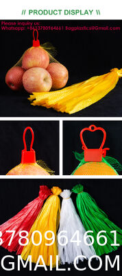 Vegetable net bag fruit vegetable storage bag Best Selling Vegetable And Fruit Packaging Mesh Bags Fruit Nut Packaging Plastic Netting Ginger Plastic Mesh Bags