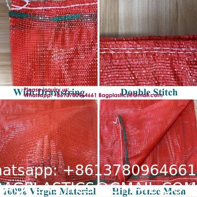 Potatoes Woven Leno Mesh Net Bag 50 Kg For Packing Onions And Oranges Leno Plastic Mesh Bag for Vegetables and Fruit Package From China Supplier Mesh Bag Sacks for Garlic Cabbage Onion