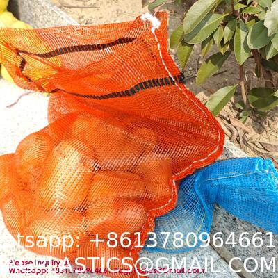 Potatoes Woven Leno Mesh Net Bag 50 Kg For Packing Onions And Oranges Leno Plastic Mesh Bag for Vegetables and Fruit Package From China Supplier Mesh Bag Sacks for Garlic Cabbage Onion