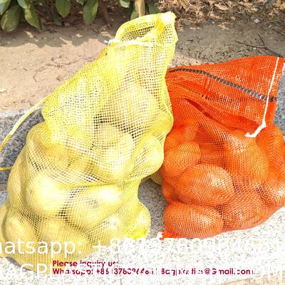 Potatoes Woven Leno Mesh Net Bag 50 Kg For Packing Onions And Oranges Leno Plastic Mesh Bag for Vegetables and Fruit Package From China Supplier Mesh Bag Sacks for Garlic Cabbage Onion