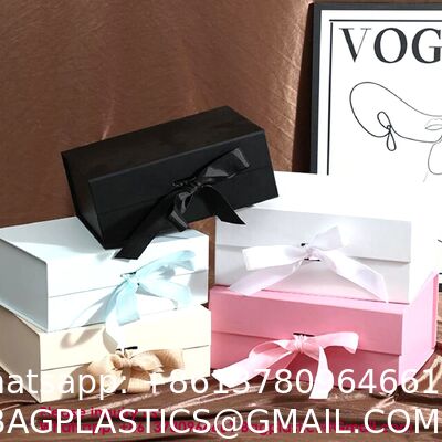 Gift Boxes With Ribbon Foldable Set Of 5 Glossy Finish Magnetic Gift Boxes For Luxury Presentations And Groomsmen Proposal Foldable Magnetic Box CARDBOARD BOX PAPER BOX