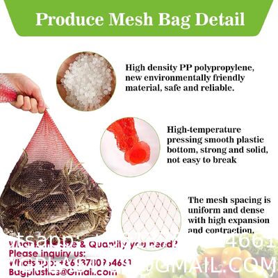 Mesh Produce Bags - 24Inch Mesh Vegetable Bags Onion Storage Net Produce Seafood Net For Vegetables Storage Fruits Seafood And Other Agricultural Products Red