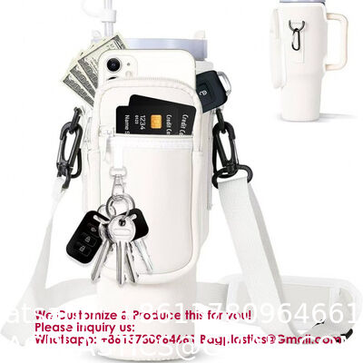 Water Bottle Carrier Bag for Stanley Cup 40/30oz with Phone Holder Pockets, Neoprene Water Bottle cup Holder Pouch Bottle Carrier Bag Stanley Cup bag Stanley Cup sleeve Stanley Cup holder