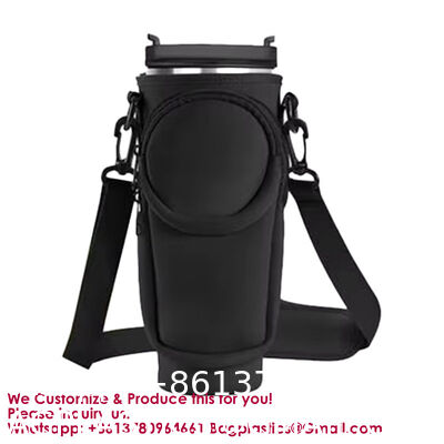 Water Bottle Carrier Bag for Stanley Cup 40/30oz with Phone Holder Pockets, Neoprene Water Bottle cup Holder Pouch Bottle Carrier Bag Stanley Cup bag Stanley Cup sleeve Stanley Cup holder