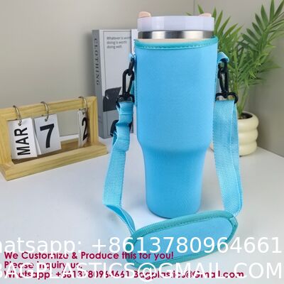 Water Bottle Carrier Bag Holder 40 Oz Tumbler Cup Accessories Neoprene Pouch Sleeve With Adjustable Crossbody Strap