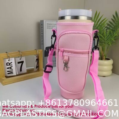 Customizable Foldable Durable Waffle-Embossed Neoprene Cup Sleeves | Reusable Insulated Lightweight Cola & Bottle Sleeves