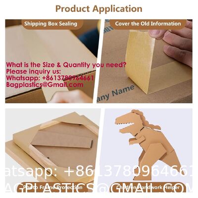 Recyclable Packaging Tape Self Adhesive Box Tape For Shipping, Sealing, Moving & Masking Eco-Friendly Kraft Paper Tape, Biodegradable Heavy Duty Packing Tape