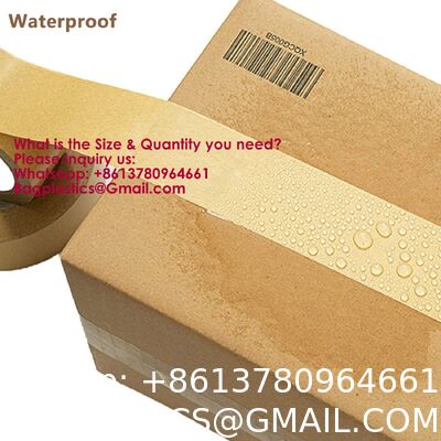 Recyclable Packaging Tape Self Adhesive Box Tape For Shipping, Sealing, Moving & Masking Eco-Friendly Kraft Paper Tape, Biodegradable Heavy Duty Packing Tape