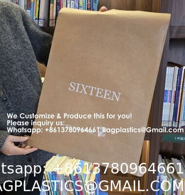 Custom Printed Design Clothing Courier Package Shipping Poly mailer Paper Mailer Biodegradable Kraft Cardboard Mail Envelope Paper Mailing Bag