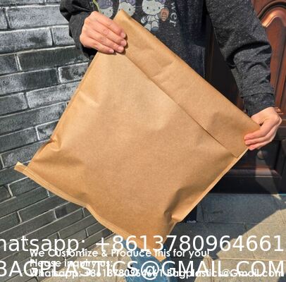 Custom Printed Design Clothing Courier Package Shipping Poly mailer Paper Mailer Biodegradable Kraft Cardboard Mail Envelope Paper Mailing Bag