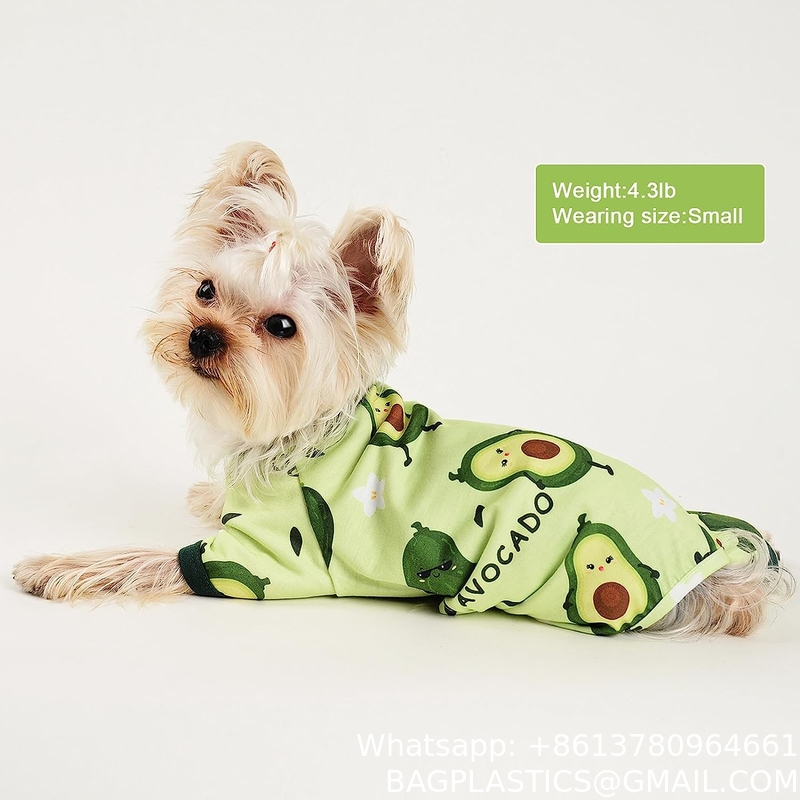 ZUNEA Dog Pyjamas For Small Dogs Girl Boys Soft Cotton Puppy Clothes Striped Pajamas Jumpsuit Sleeping Wear Pet Doggie Romper Chihuahua Clothing For