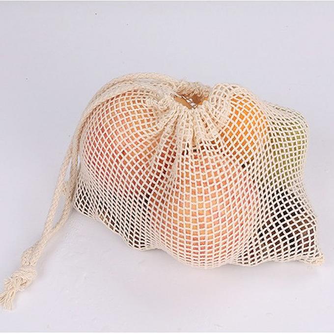 Custom Fruit and Vegetable Bag, Eco Friendly Reusable Grocery Tote Bags Organic Mesh Net Drawstring bags 4