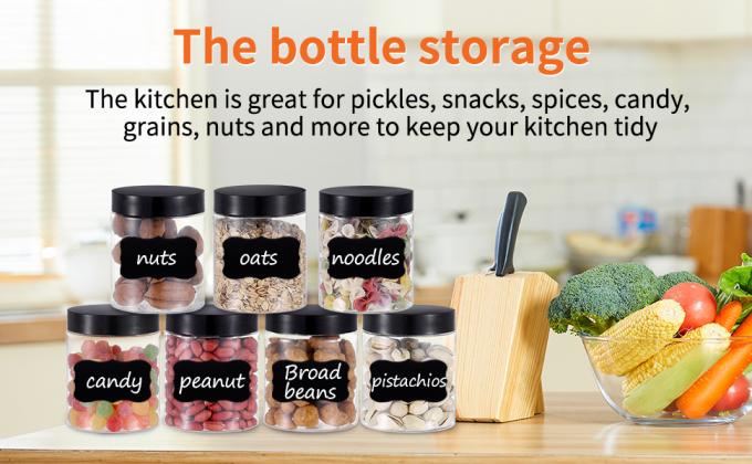 Empty Transparent Clear Round Plastic Storage Jars Refillable Containers Slime Air